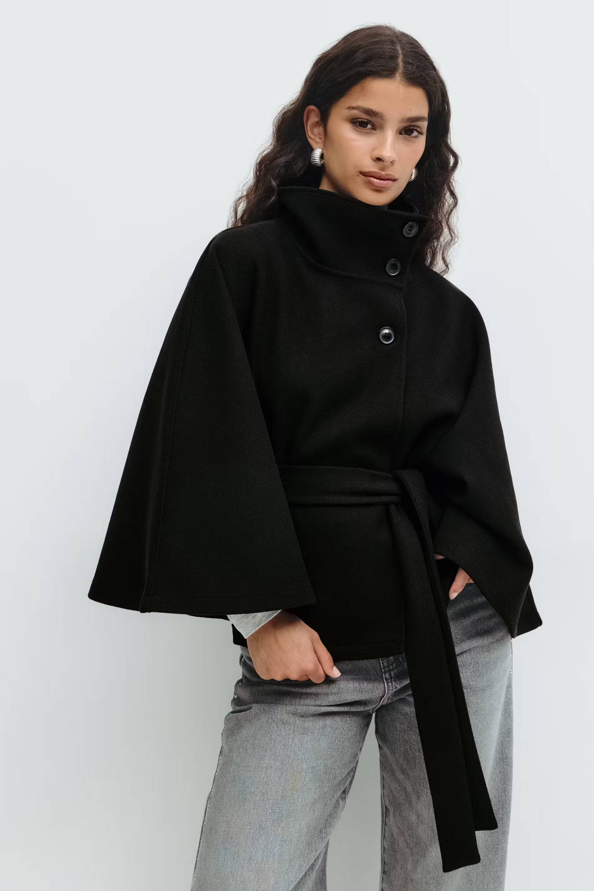 Loreza | Manteau Élégant pour Femmes avec Ceinture & Col Haut