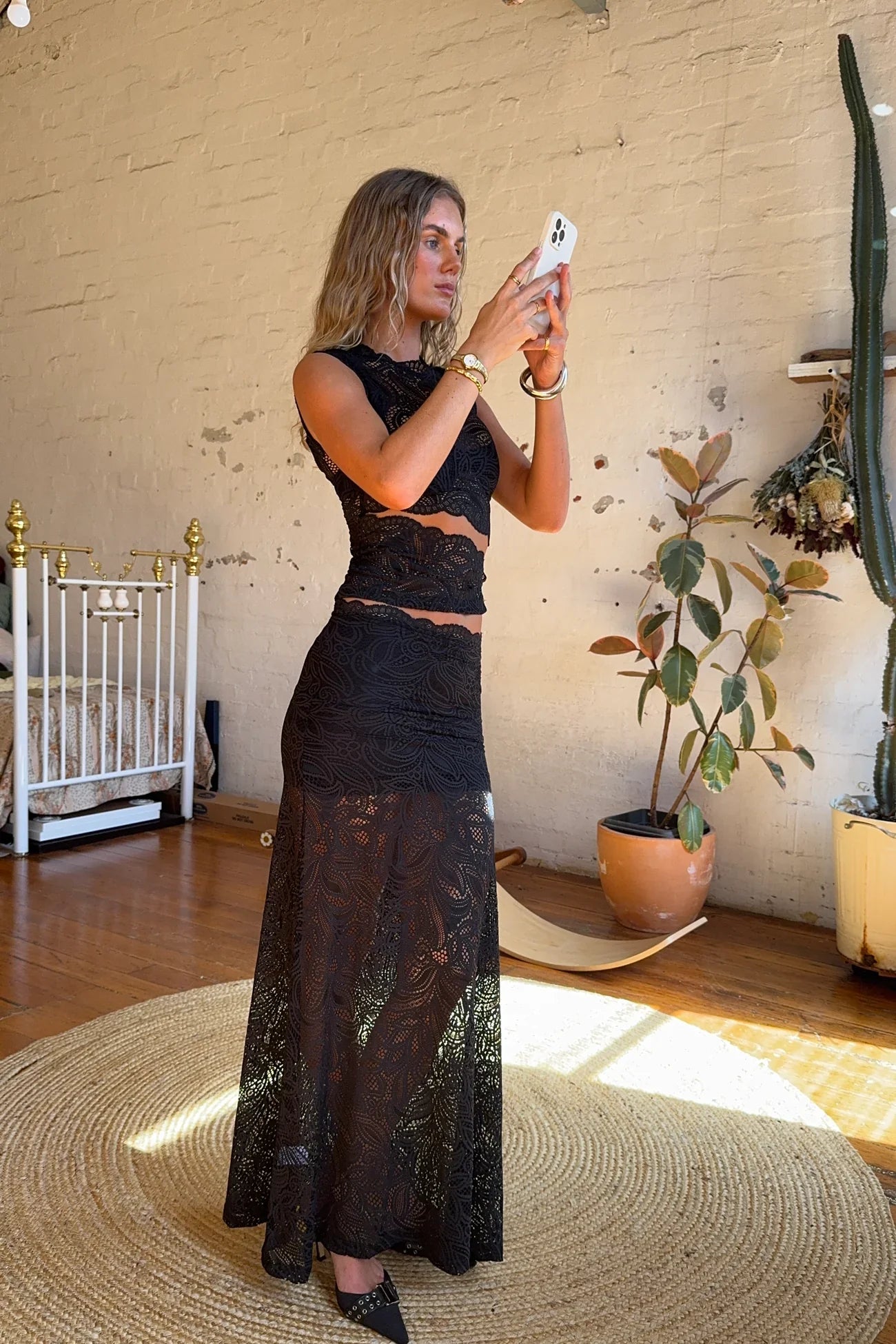 Ensemble Coordonné en Dentelle Roselle