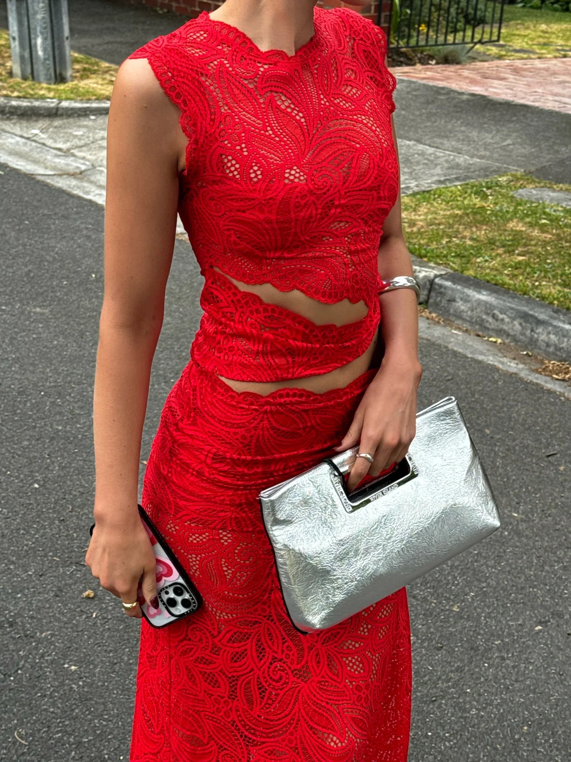 Ensemble Coordonné en Dentelle Roselle