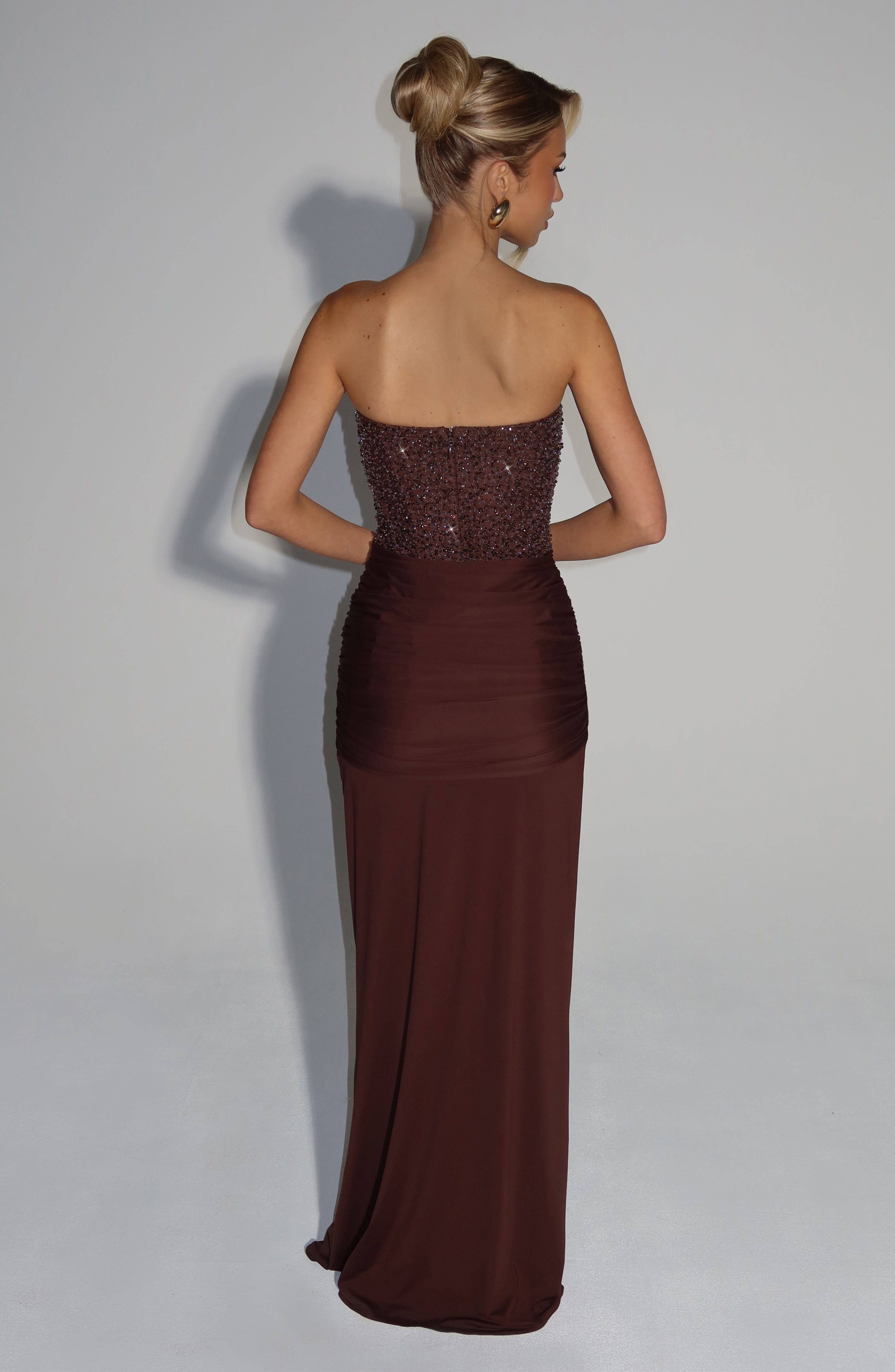 Robe Maxi Carina - Marron Prune