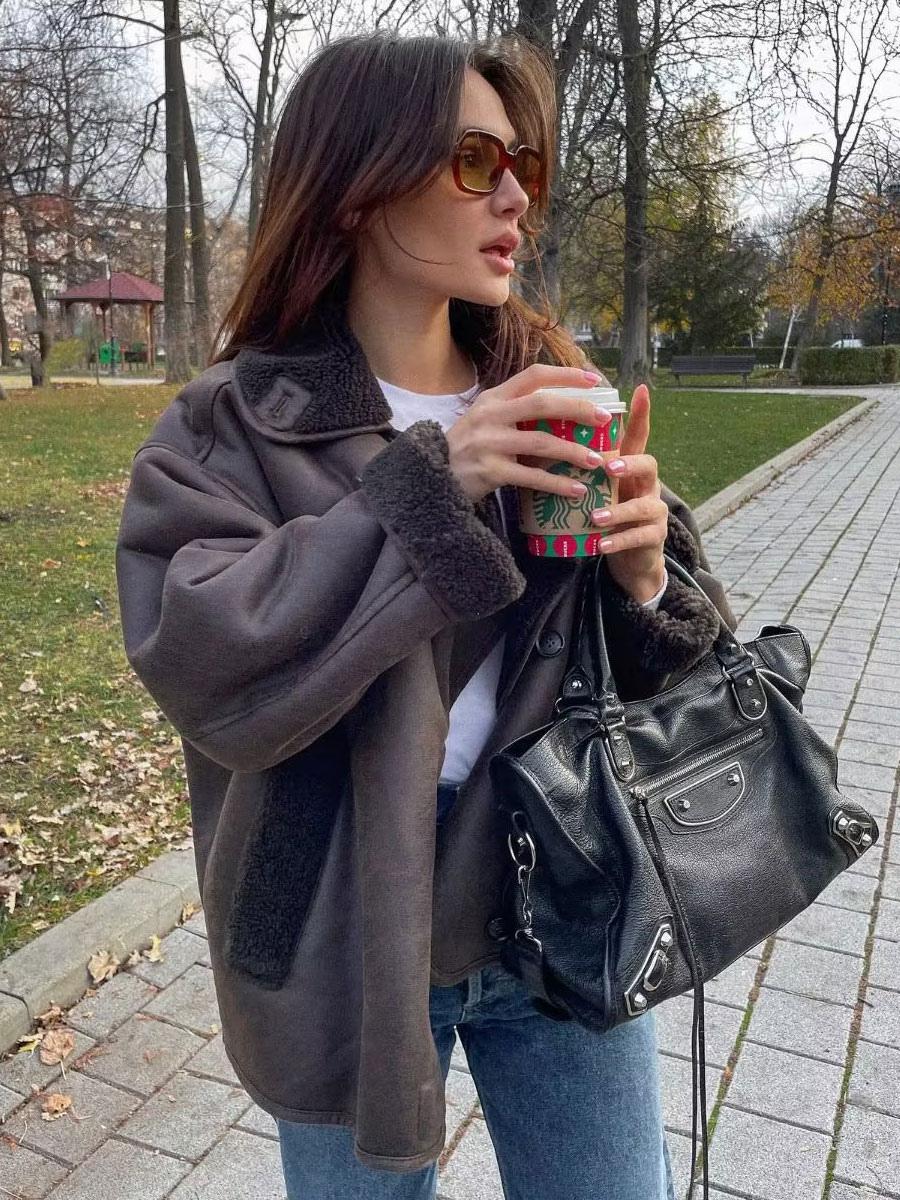 ELLY - Veste en cuir