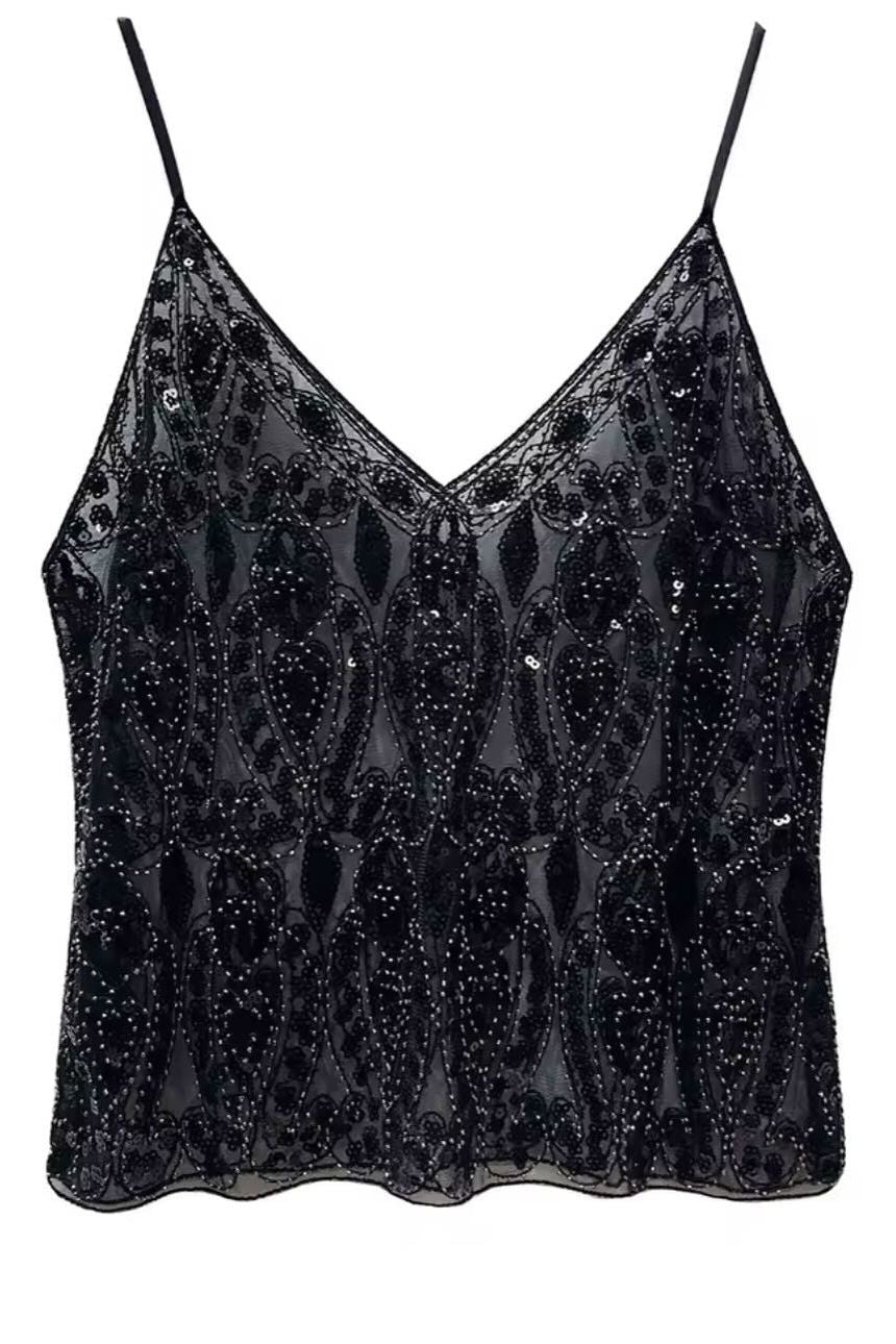 Isla - Top en Sequins