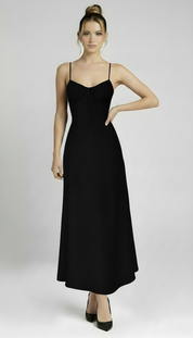 Divina - Robe longue à bretelles spaghetti