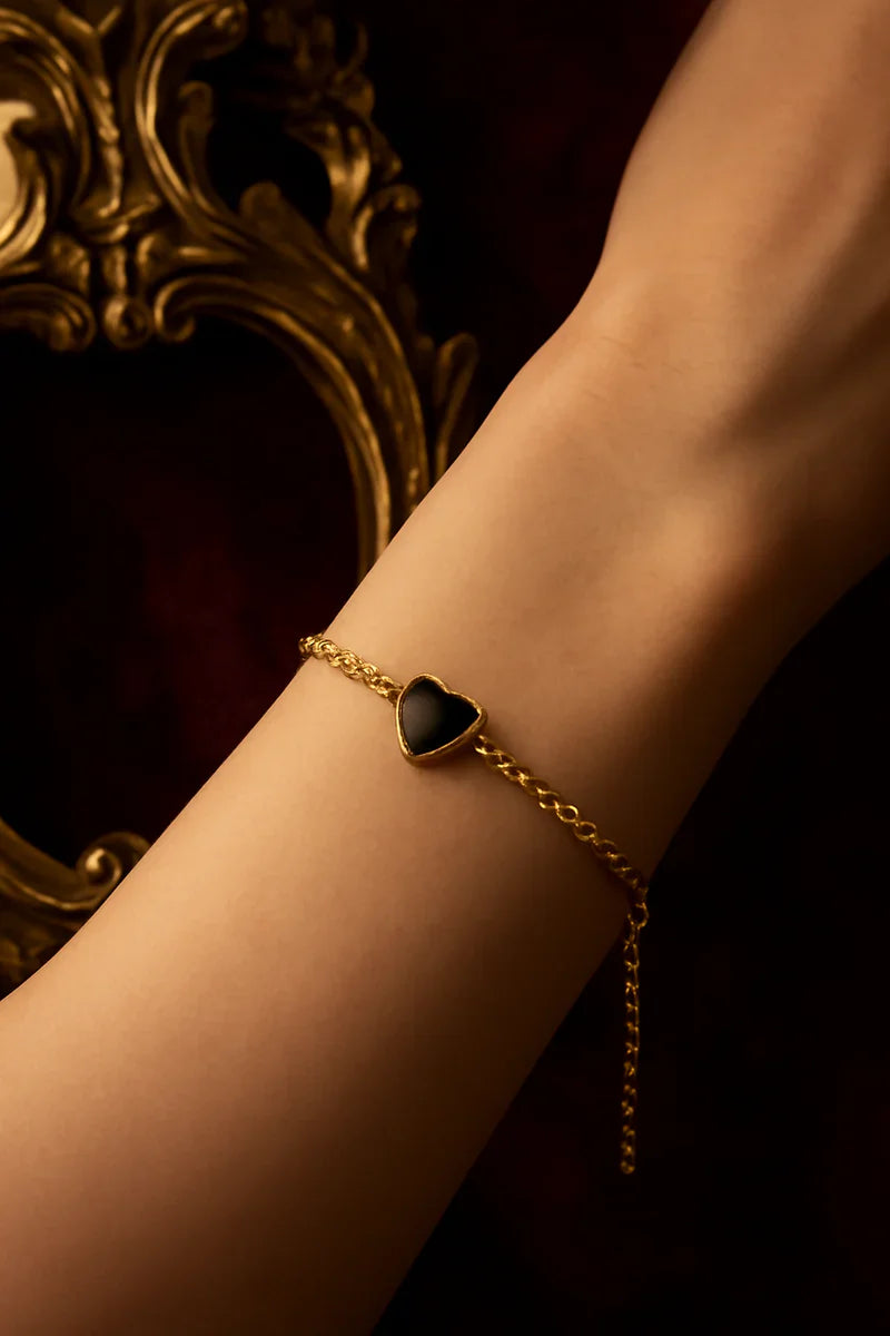 Lune - Bracelet Cœur – Or 18k