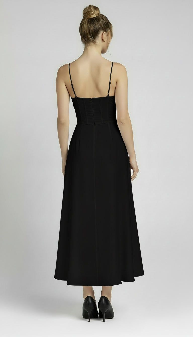 Divina - Robe longue à bretelles spaghetti