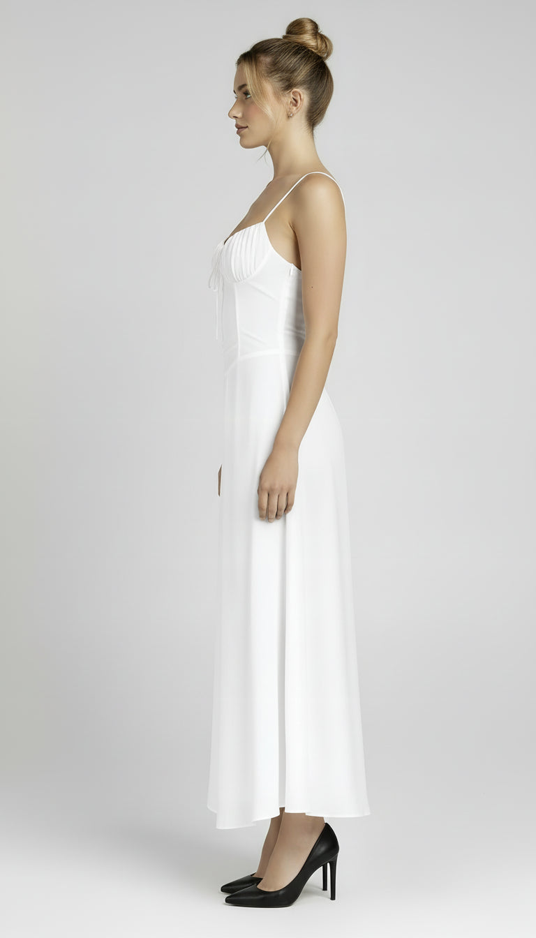 Divina - Robe longue à bretelles spaghetti