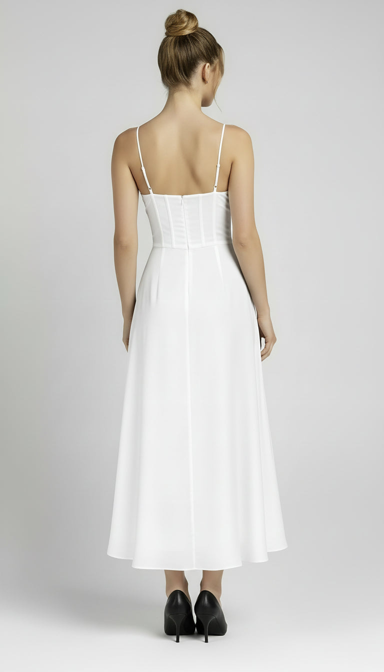 Divina - Robe longue à bretelles spaghetti